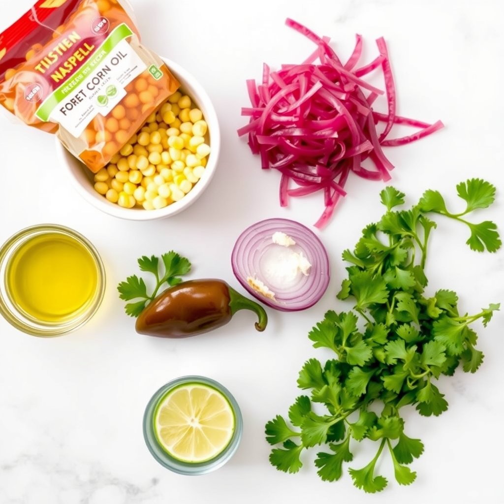Ingredients for Copycat Chipotle Corn Salsa Recipe copycat recipe