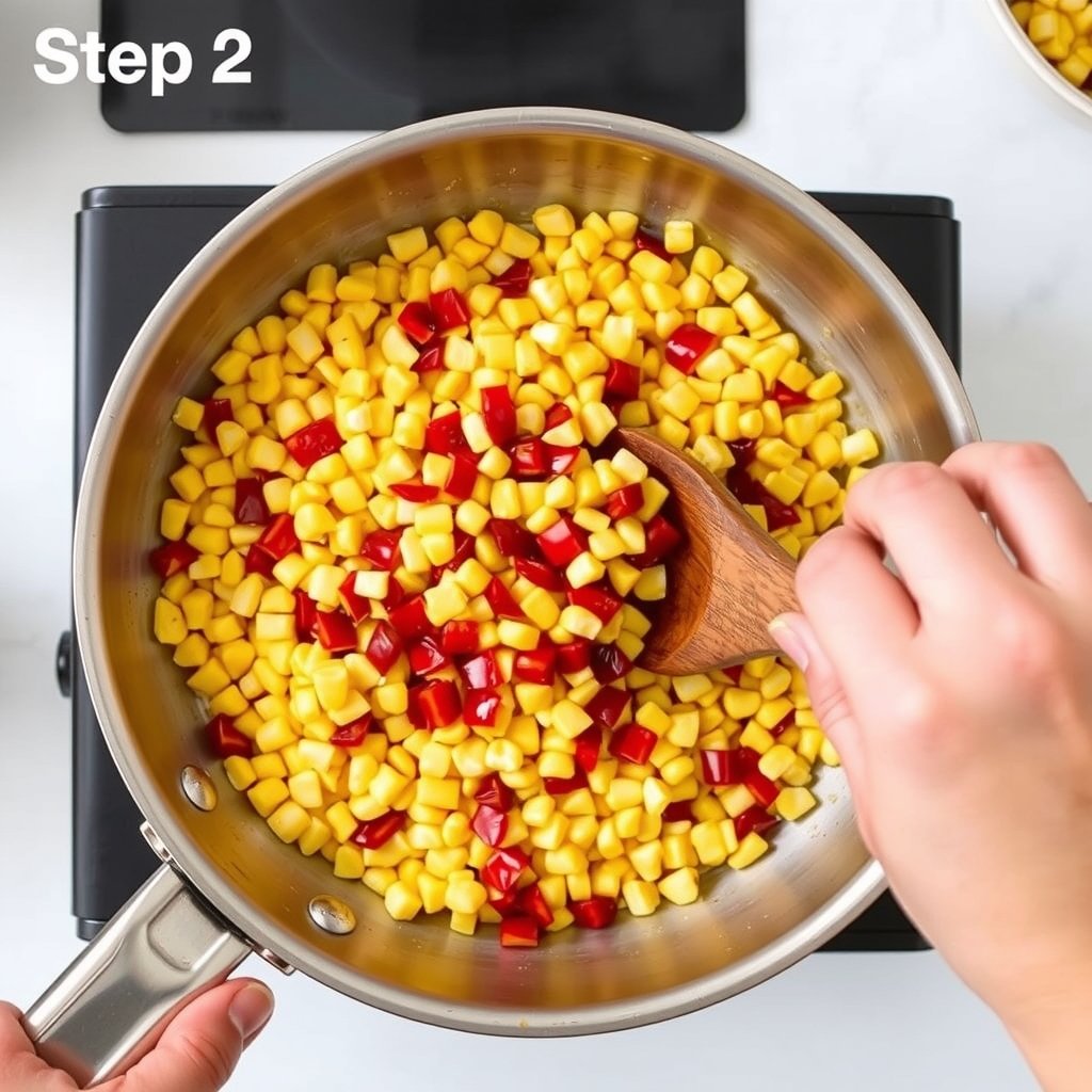Step 2: making Copycat Chipotle Corn Salsa Recipe copycat recipe