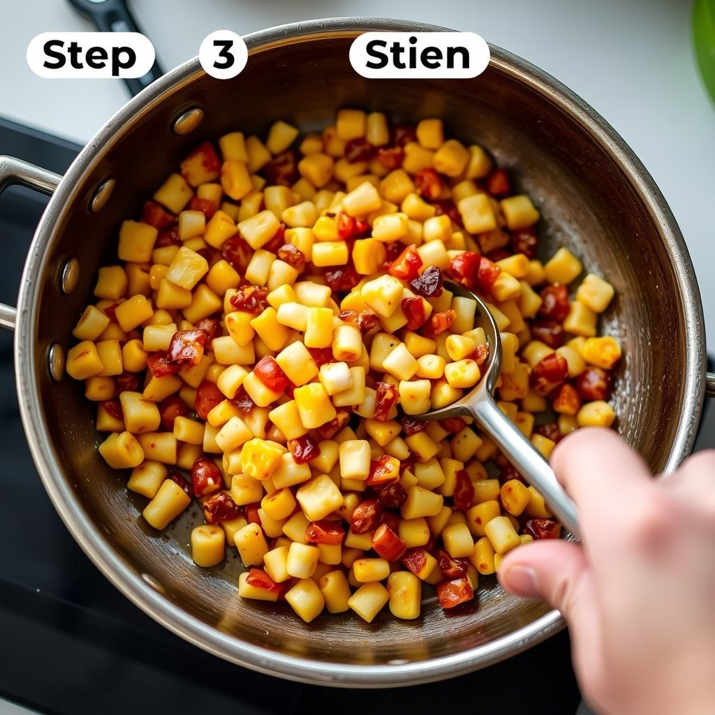 Step 3: making Copycat Chipotle Corn Salsa Recipe copycat recipe