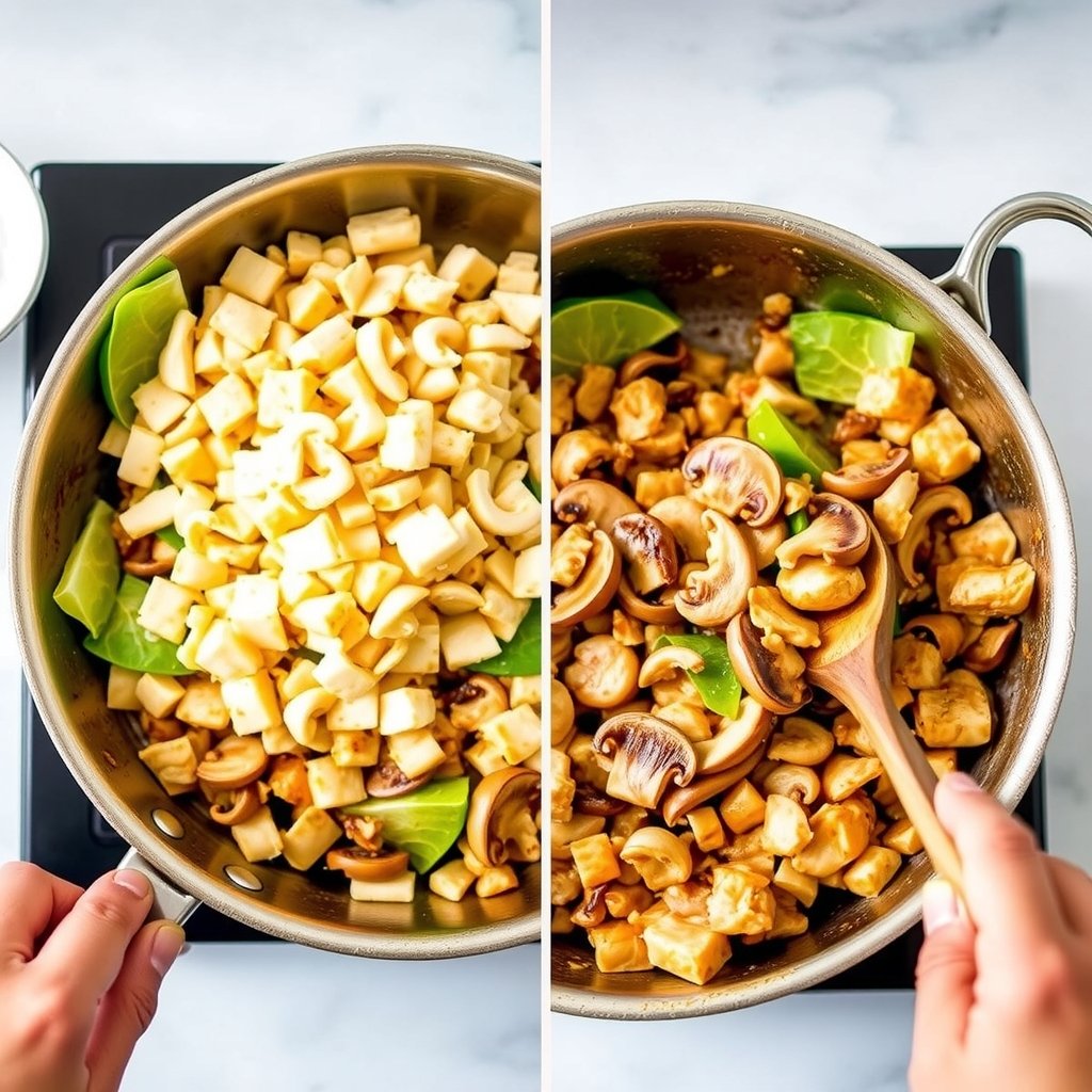 Step 4: making Copycat P.F. Chang's Lettuce Wraps Recipe copycat recipe