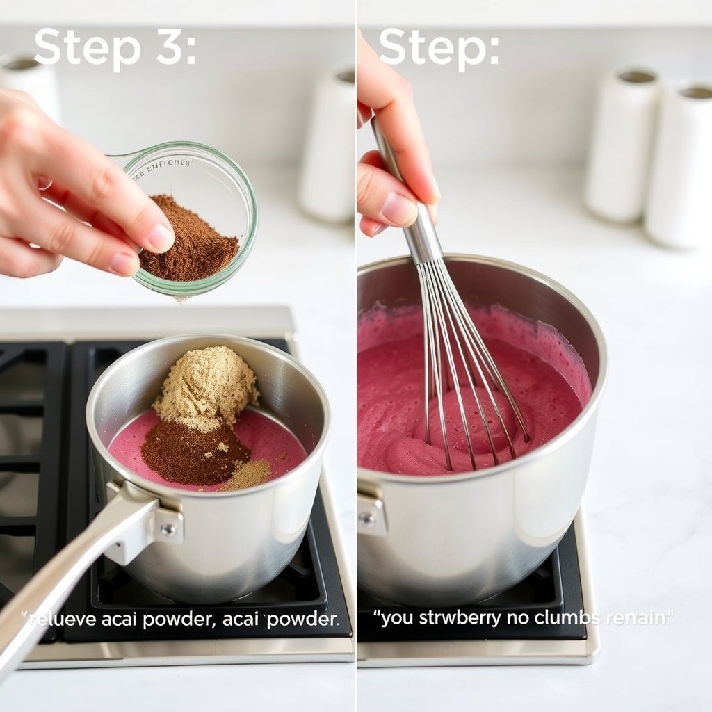 Step 3: making Copycat Starbucks Strawberry Acai Refresher copycat recipe