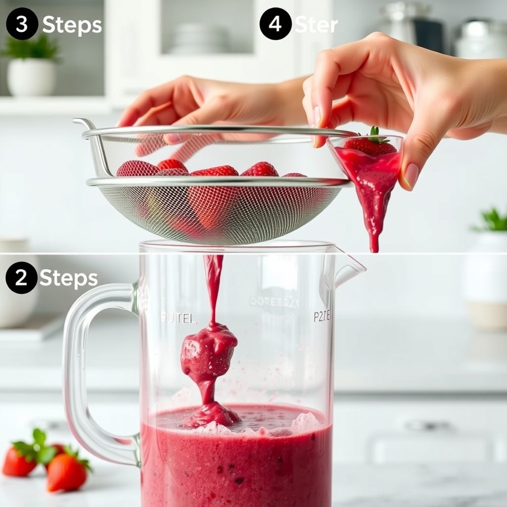 Step 4: making Copycat Starbucks Strawberry Acai Refresher copycat recipe