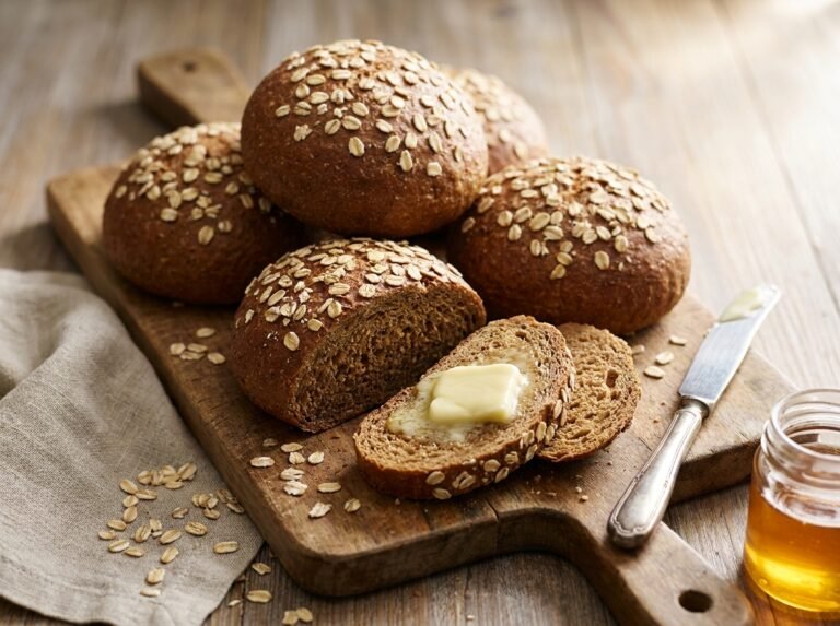 Copycat Cheesecake Factory Brown Bread loaves with oats