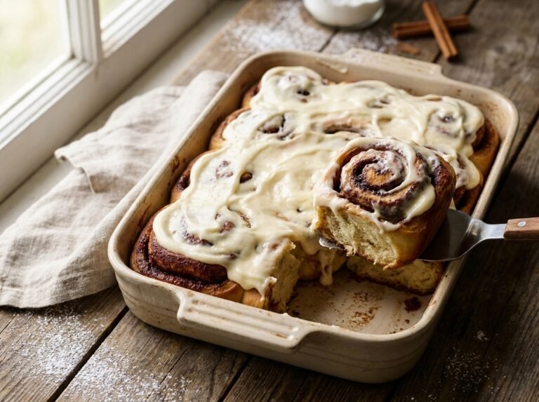 Copycat Cinnabon Cinnamon Rolls with cream cheese frosting