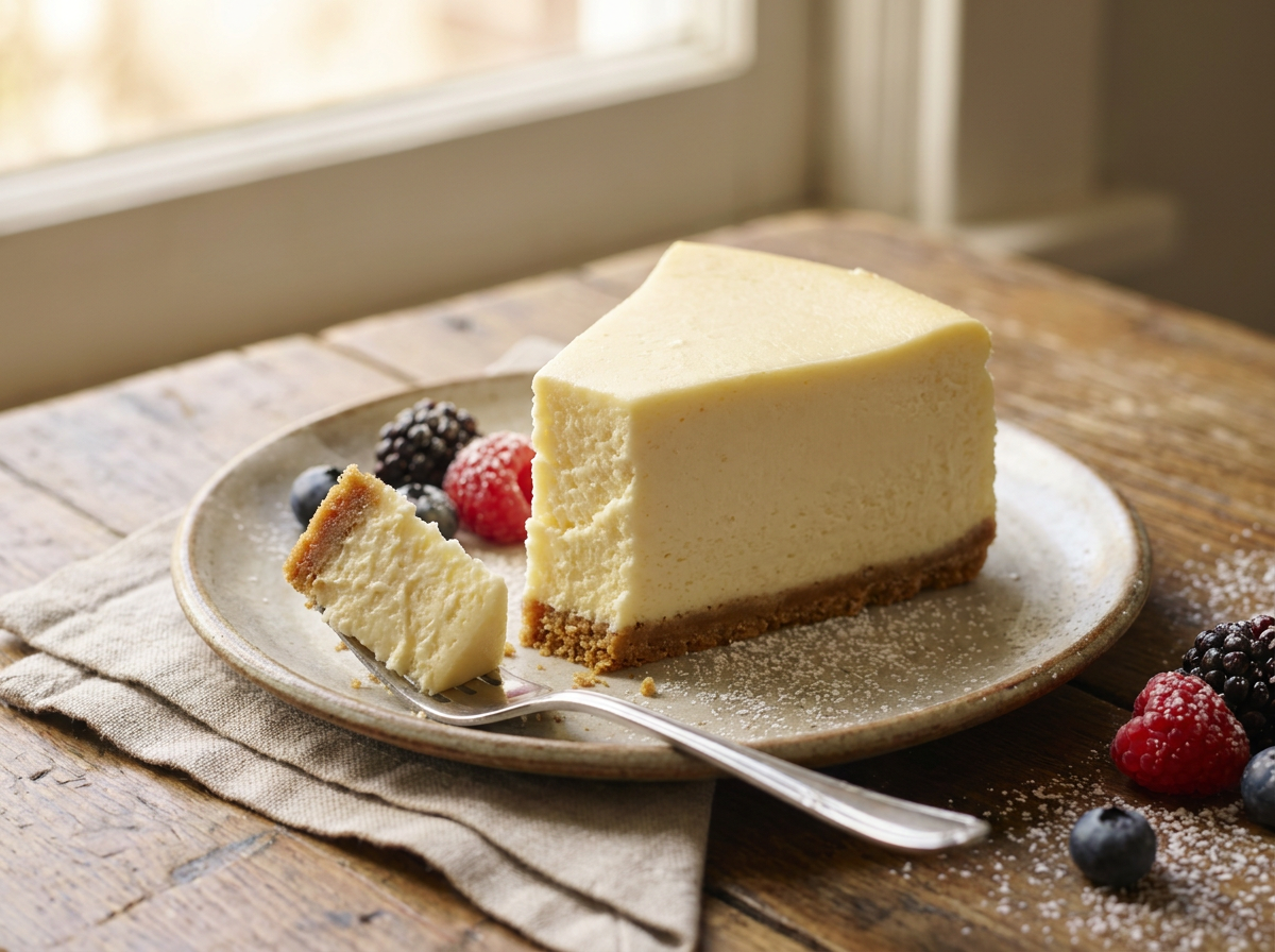 Copycat Cheesecake Factory original cheesecake slice
