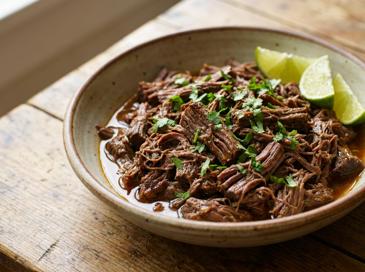 Copycat Chipotle barbacoa shredded beef