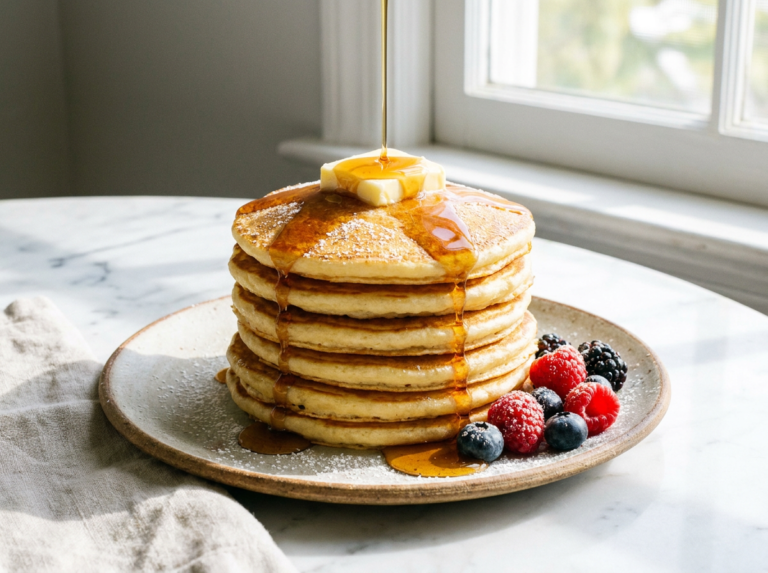 Copycat IHOP buttermilk pancakes stack