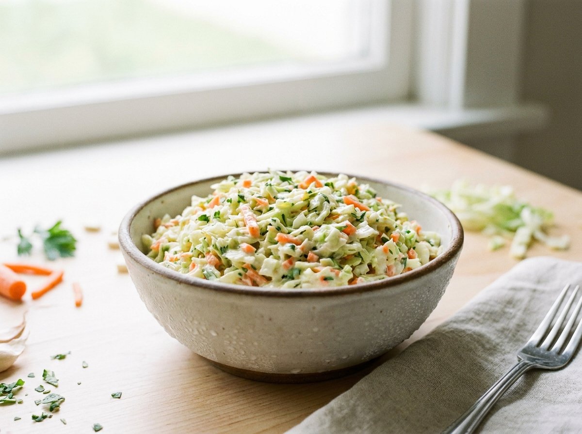 Copycat KFC coleslaw in a bowl