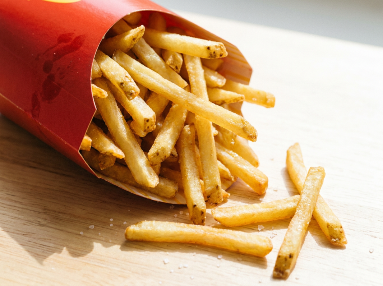Copycat McDonald's french fries in a red carton