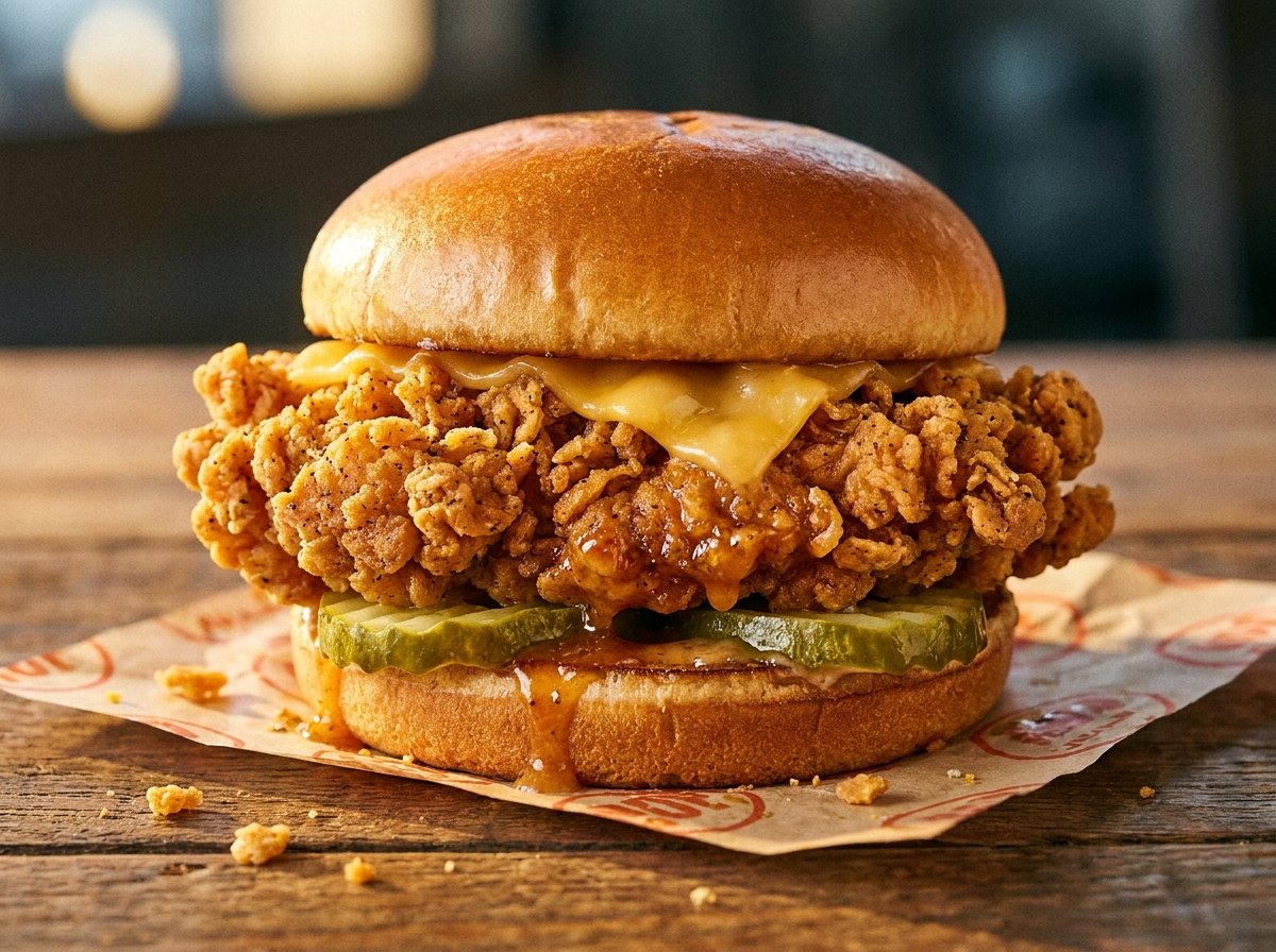 Copycat Popeyes crispy chicken sandwich