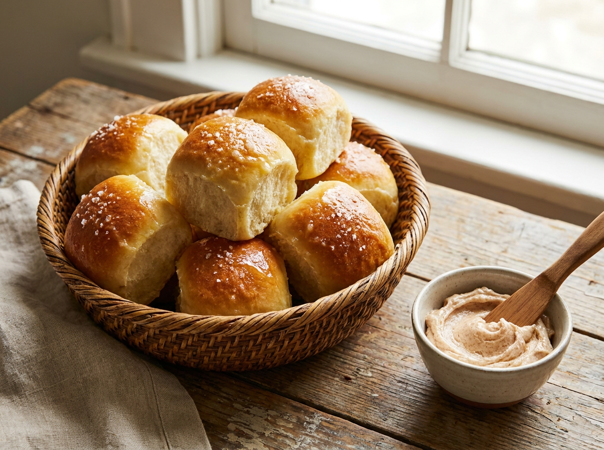 Copycat Texas Roadhouse rolls with cinnamon honey butter