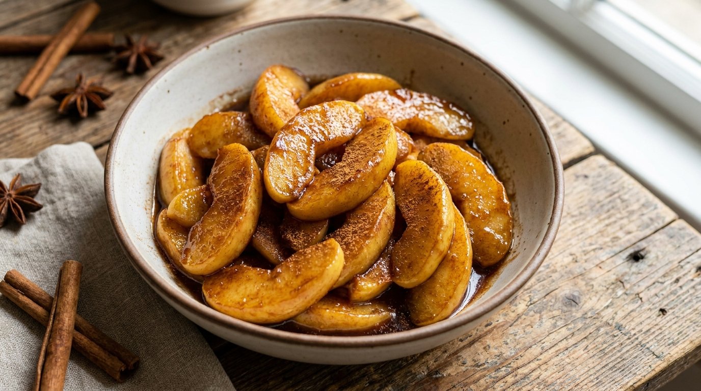 Copycat Cracker Barrel Fried Apples in brown sugar cinnamon sauce
