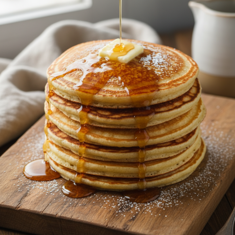 Copycat Cracker Barrel Pancakes fluffy buttermilk stack