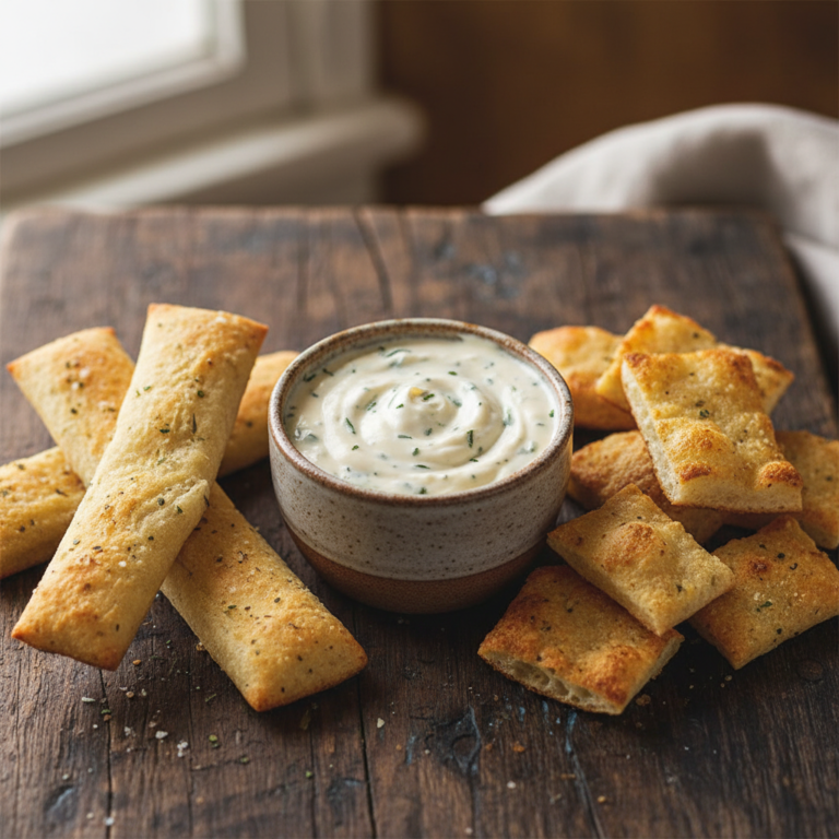 Copycat Domino's Garlic Parmesan Dip with breadsticks