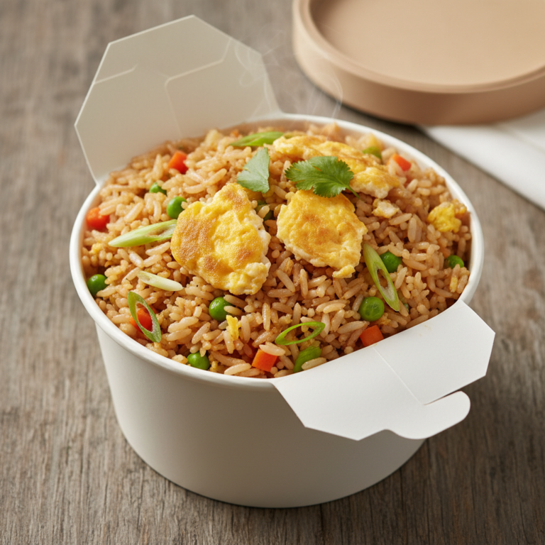 Copycat Panda Express Fried Rice with egg and vegetables
