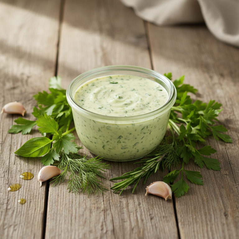 Copycat Panera Green Goddess Dressing creamy and herby