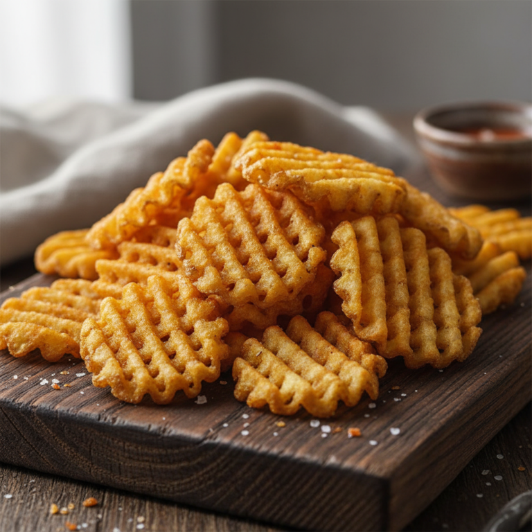 Copycat Chick-fil-A Waffle Fries crispy and golden