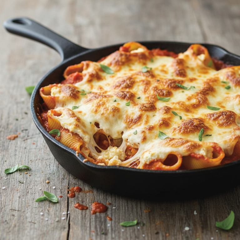 Copycat Olive Garden Stuffed Shells cheesy baked