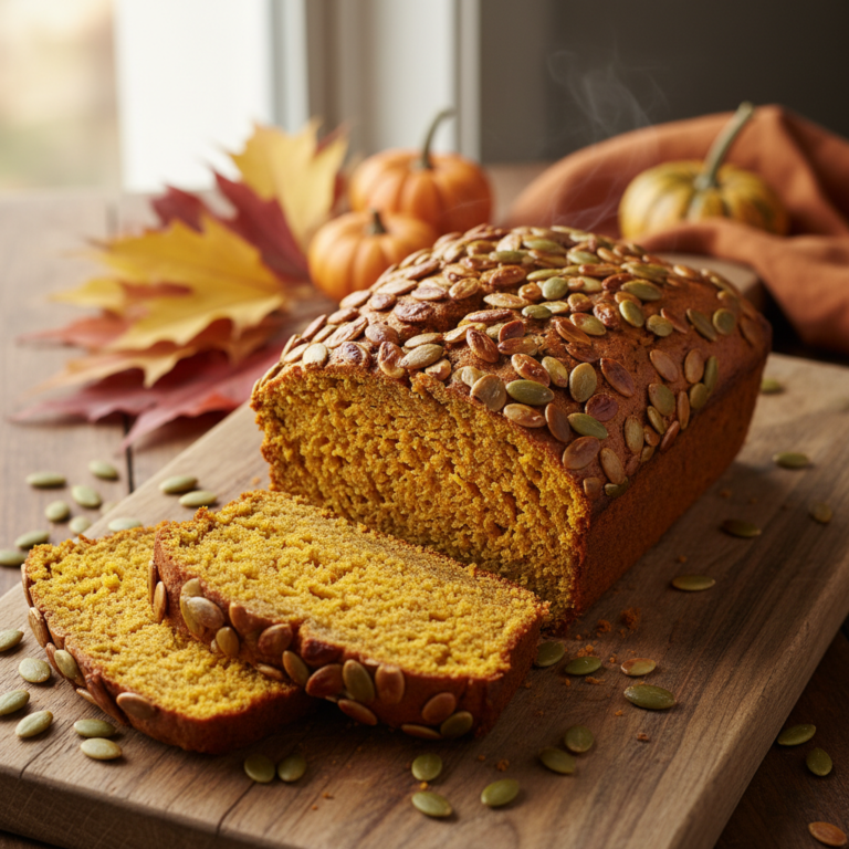 Copycat Starbucks Pumpkin Bread with pepitas
