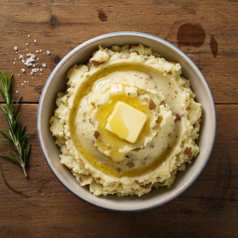 Copycat Texas Roadhouse Mashed Potatoes creamy and buttery