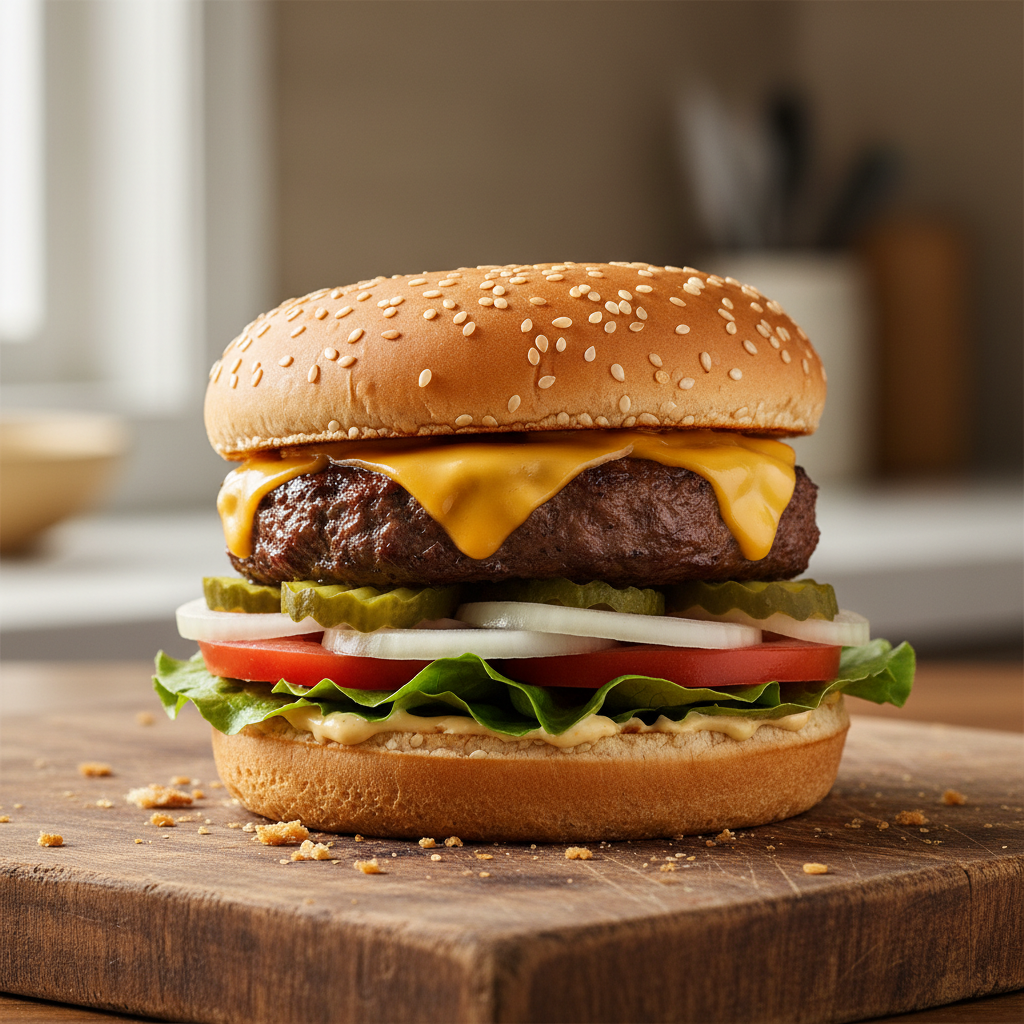 Copycat Wendy's Dave's Single cheeseburger